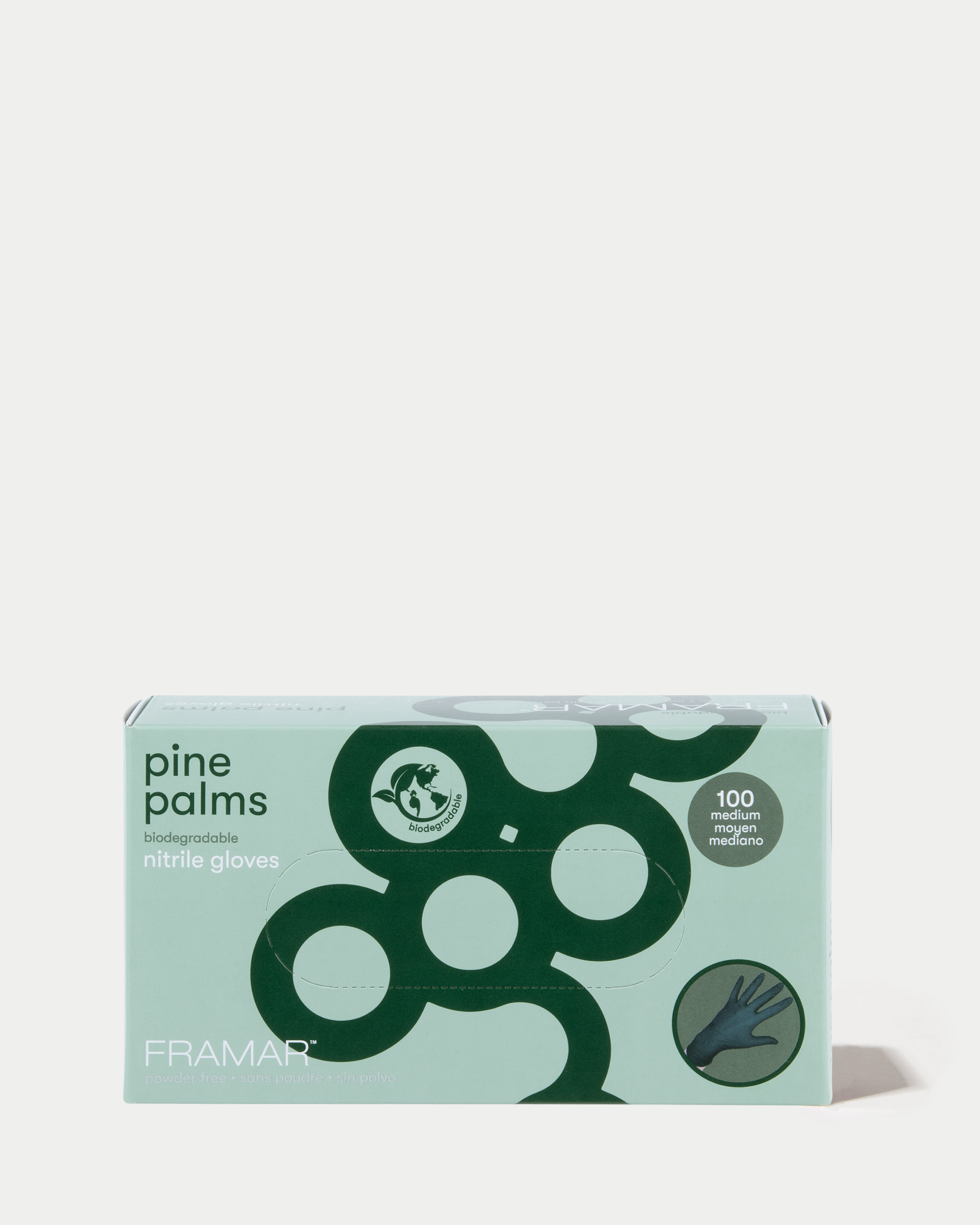 Pine Palms Biodegradable Nitrile Gloves - 100 Count – Framar Canada