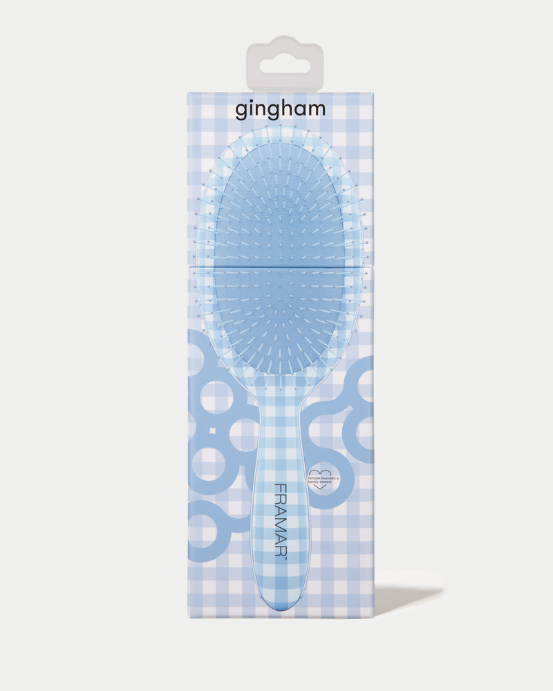 Blue Gingham - Detangle Brush