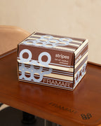 Embossed Roll Blue Chocolate Stripes