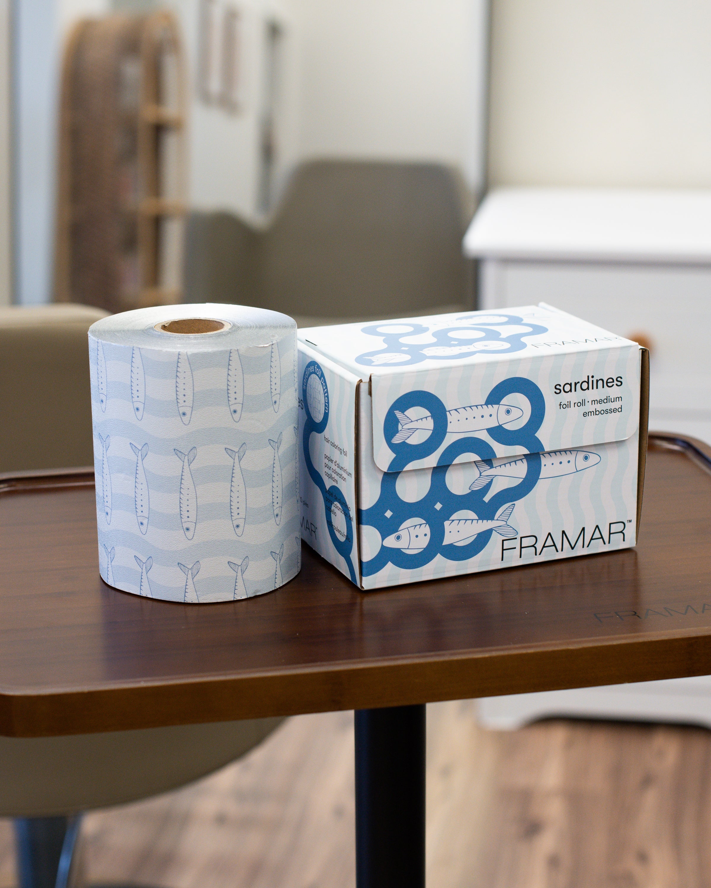 Embossed Roll - Blue Sardine