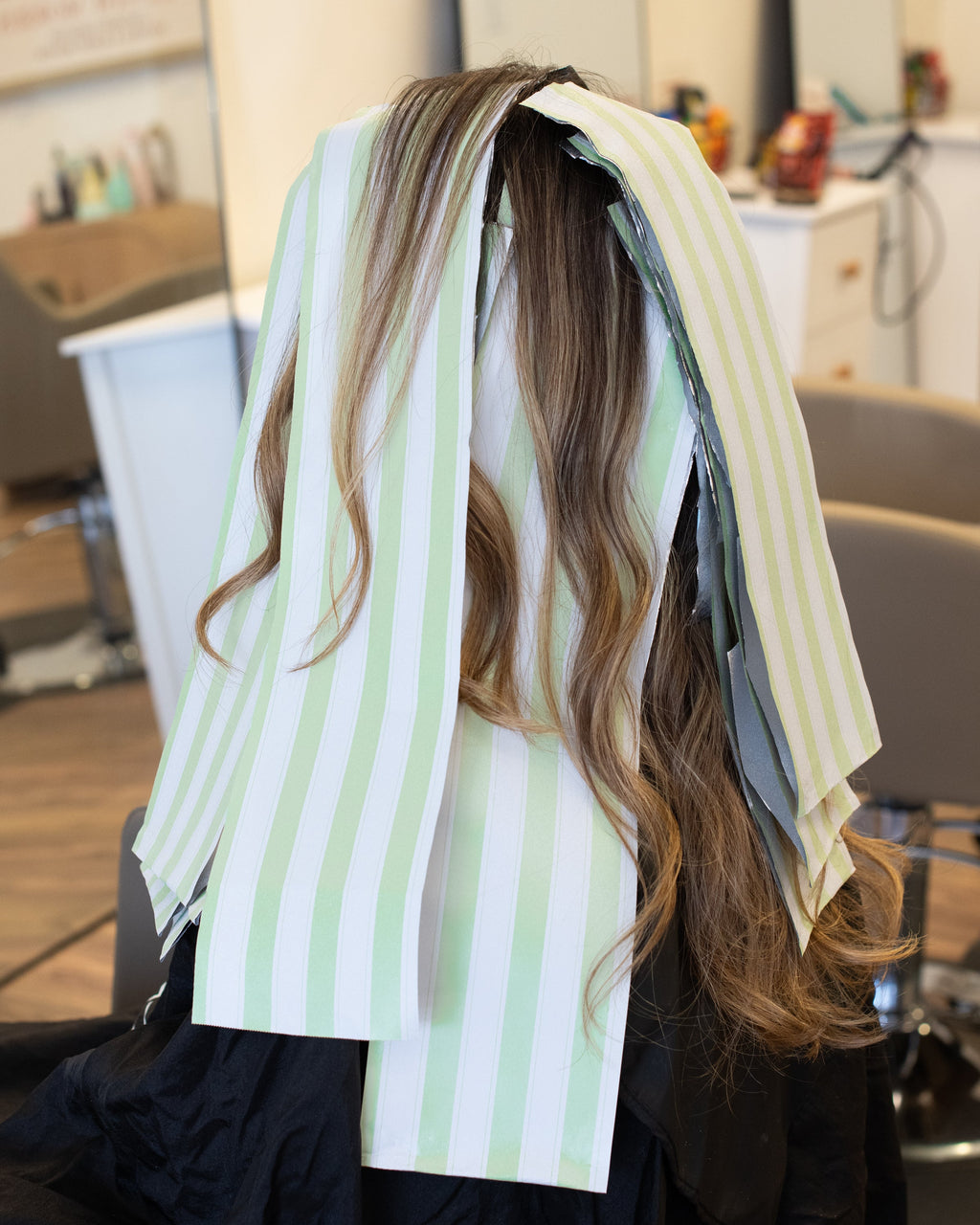 Embossed Roll - Celery Stripes