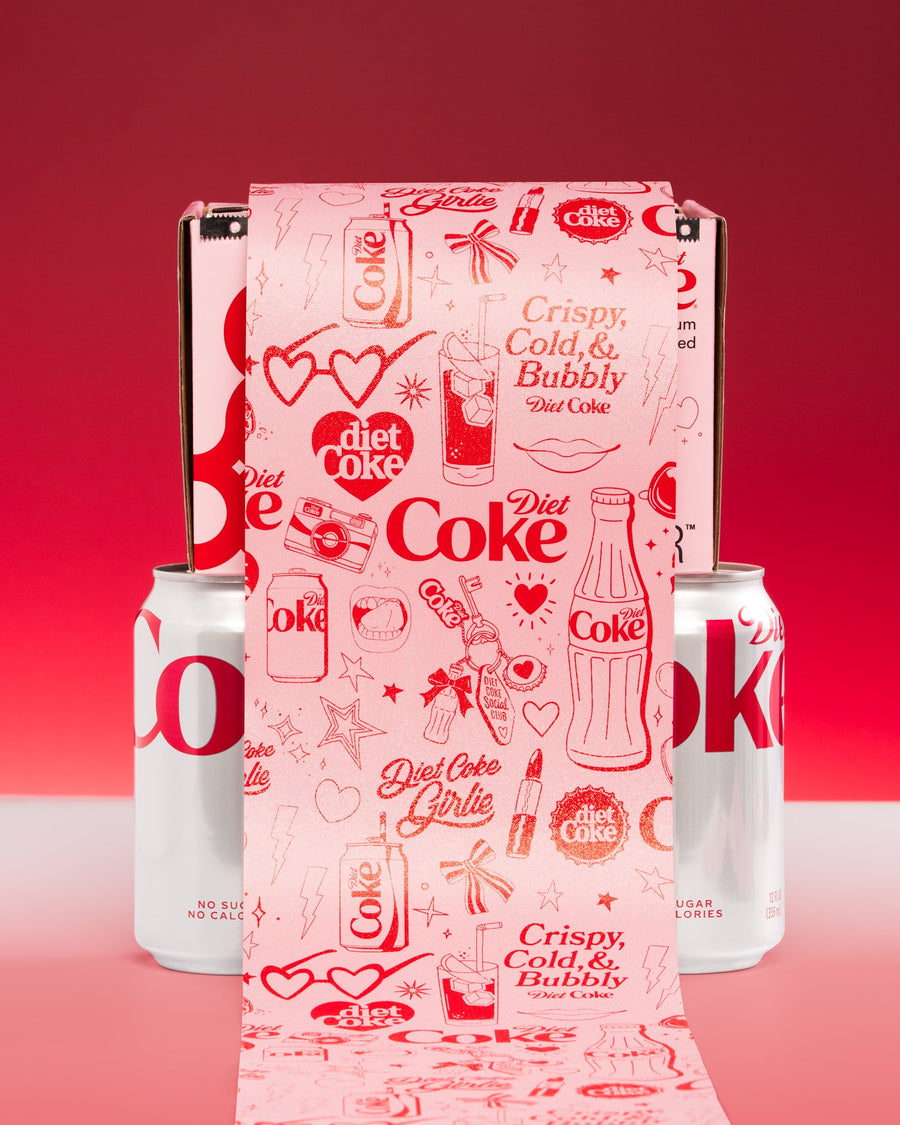 Diet Coke® by Framar breakroom merch flatlay