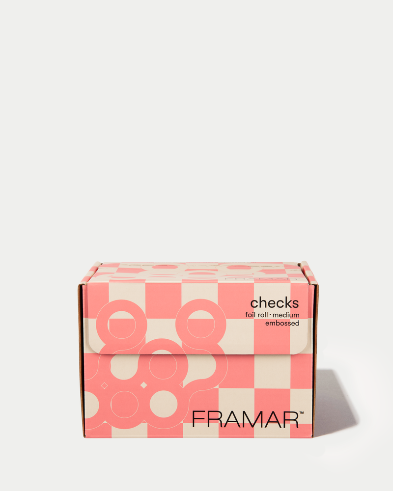 Embossed Roll - Beige & Pink Checks