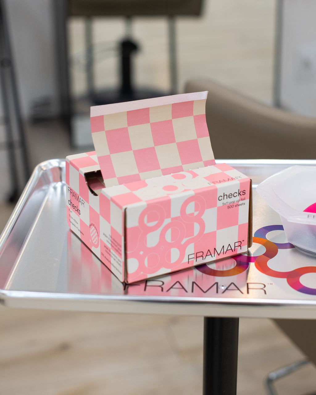 Pink Frame Check Beige & Pink Checks - Pop Up – Framar Canada