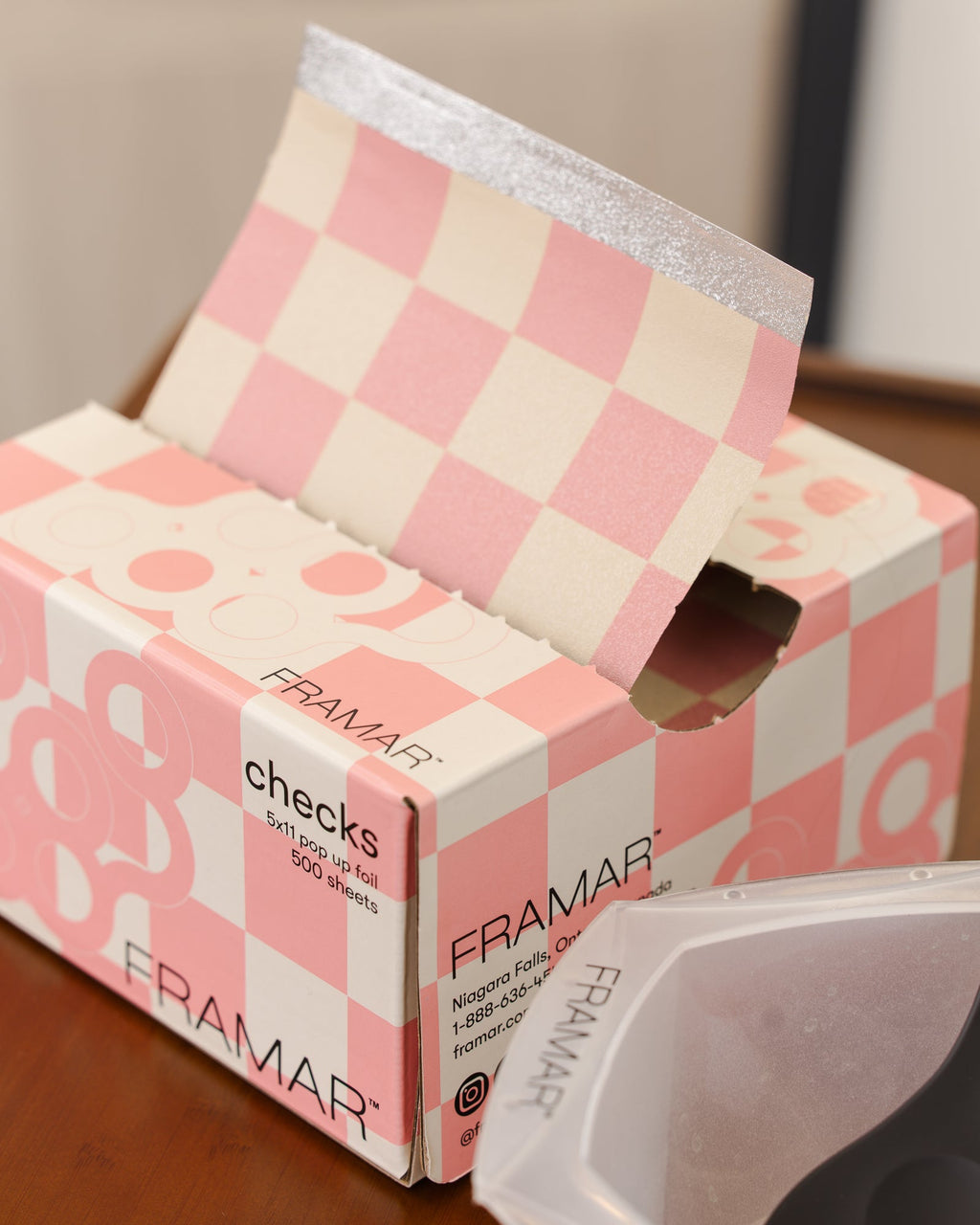 Beige & Pink Checks - Pop Up